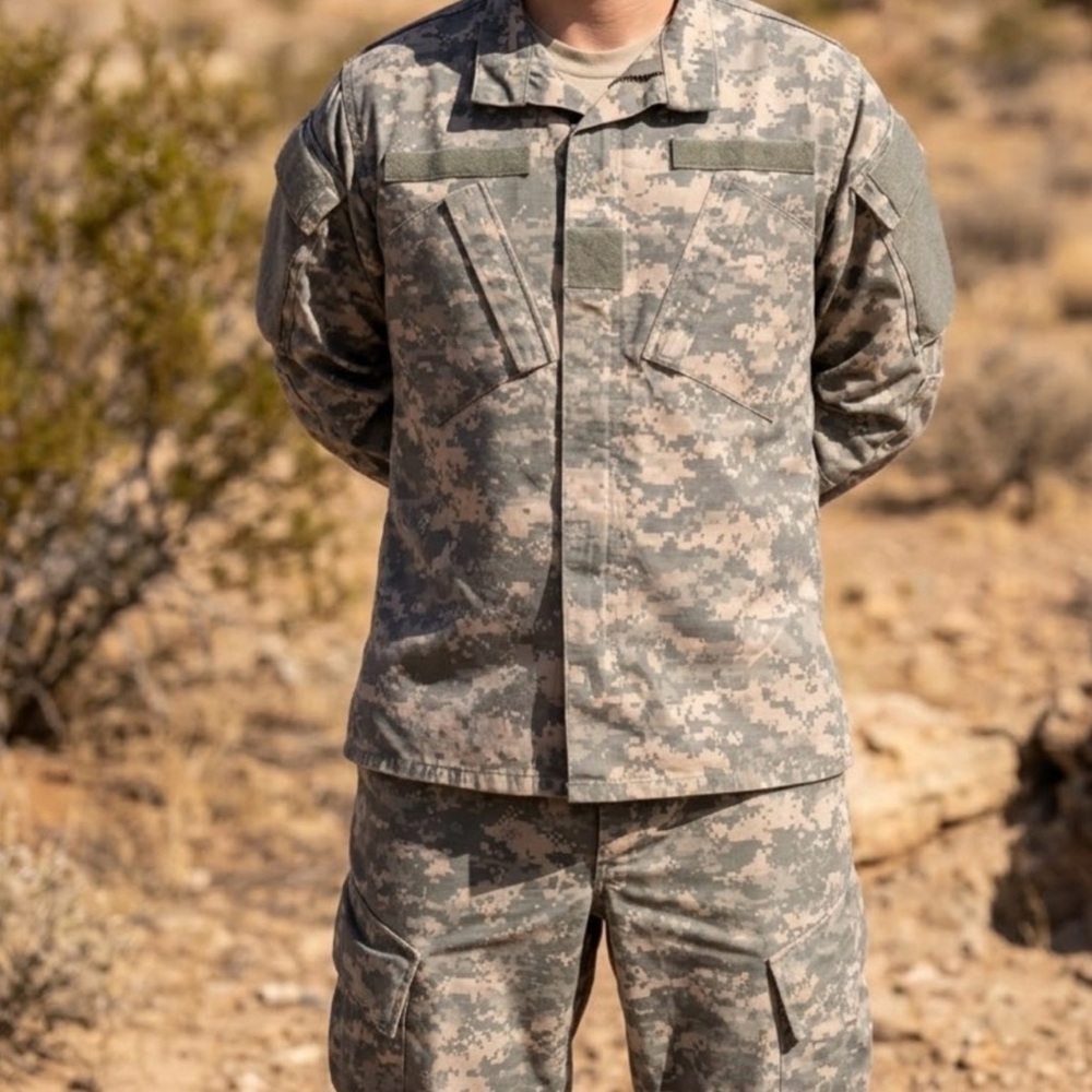 United States Combat Uniform (ACU) featuring the universal camouflage pattern